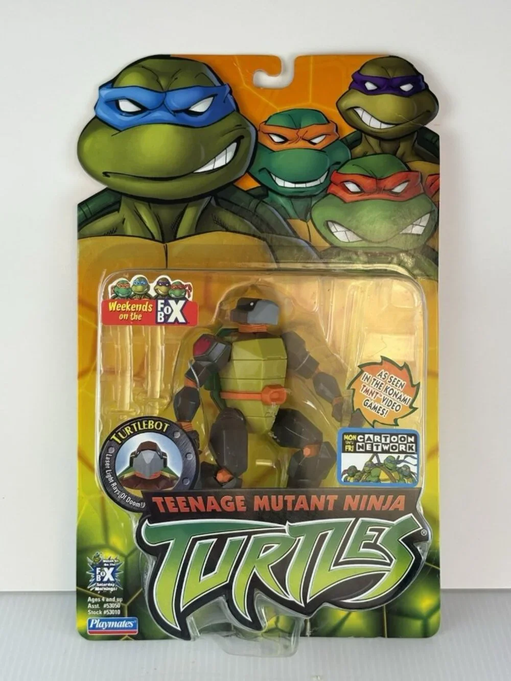 Teenage Mutant Ninja Turtles Turtlebot Action Figure 2004 New On Card. NIB.